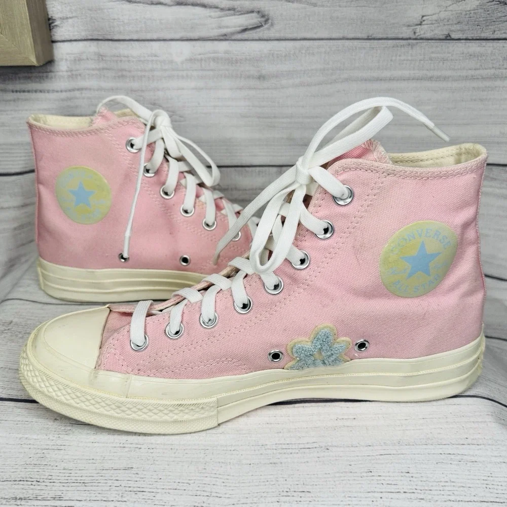 Converse Golf Le Fleur x Chuck 70 M8 W10 Chenille Almond Blossom 167478C Pink Hi - Picture 2 of 8